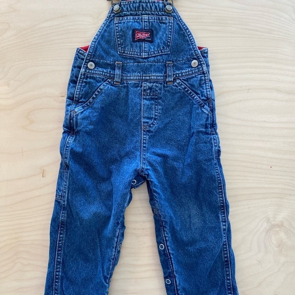 Old Navy Outlet Fleeced lined Jean Overalls 18-24 months (FK) - Picture 4 of 12